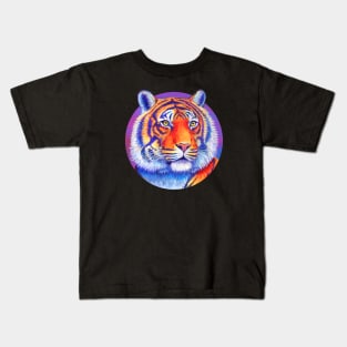 Fiery Beauty - Colorful Bengal Tiger Kids T-Shirt